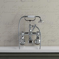 Westminster Bath Shower Mixer Wall Mounted, Complete With Shower Kit Fashionable lever standard Shower Taps