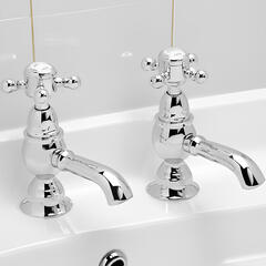 Hartlebury Basin Pillar Taps Chrome