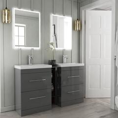 Patello 1400mm Double Vanity Unit Grey