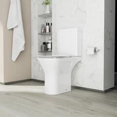 Amore Open Back Close Coupled Toilet Main Image AMORE Open Back WC And Ultra Thin Seat