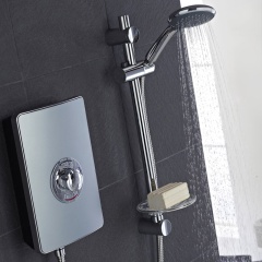 Elegance Electric Shower 9.5kW metallic and chrome