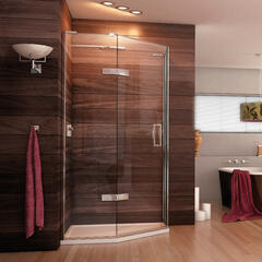 Eauzone Quintesse with Hinged Door 900mm Quadrant with Tray Designer Stylish Bathroom Accessory