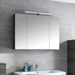 Solitaire 6005 Mirror Cabinet 3 Doors with LED Top Light