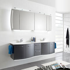 Solitaire 7025 2 Draw 4 door His And Hers 1700 Bathroom Vanity Unit