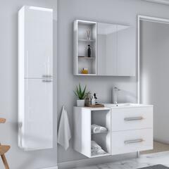 SONIX BATHROOM FURNITURE SUITE WHITE Luxurious