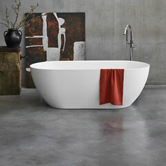Formoso Grande Freestanding Clear Stone White Bath
