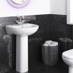 Lawton 550mm Ceramic Basin And Pedastal