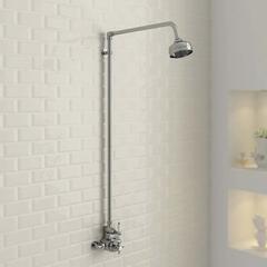 Traditional Shower Head and Shower Riser