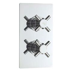 Chrome Tec Xhead Bathroom Thermostatic Twin Shower Valve