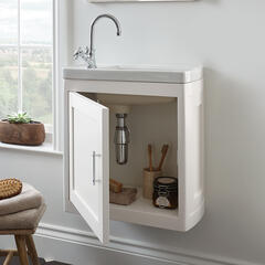 Carlyon Thurlestone 1 Door Traditional Cloakroom Bathroom Vanity Unit L/H
