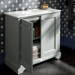 Plummett Grey 800MM 2 Door Basin Cabinet