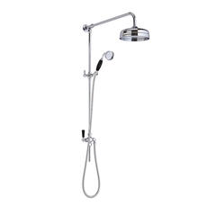 Bayswater Grand Rigid Riser Shower Set With Black Ceramic Handset