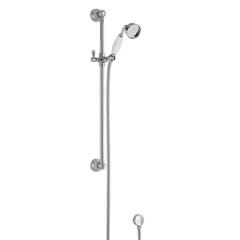 Bayswater Slider Rail Shower Kit With White Ceramic Handset