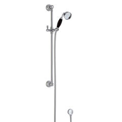 Bayswater Slider Rail Shower Set With Black Ceramic Handset