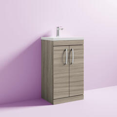 Atheana 500 Free Standing 2-Door Bathroom Vanity Unit With Basin (colour options)