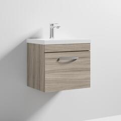 Atheana 500 Wall Hung 1 Draw Bathroom Vanity Unit With Basin (colour options)