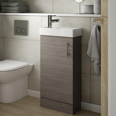 Vault 400 Single Door Small Bathroom Vanity Unit and Basin