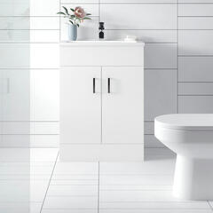 Eden White Mid-Edged 600mm Basin Unit