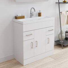 Eden White Minimalist 800mm Basin Unit