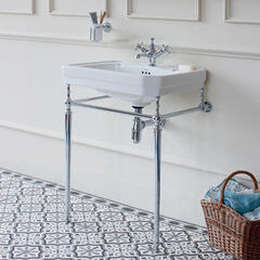 Victorian Basin 61cm And Chrome Washstand