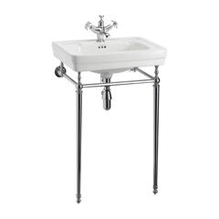 Contemporary Basin 58cm and Chrome Washstand