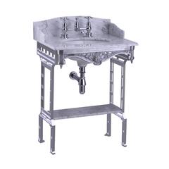 Georgian Marble basin washstand Aluminium with Splash backs