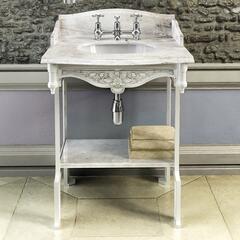 Georgian Marble basin washstand white with Splash backs