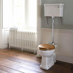 Low level toilet Pan with cistern and flush kit