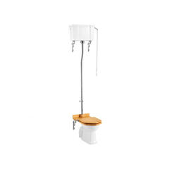 Regal High Level Toilet Pan With White Ceramic Cistern and Flush Kit