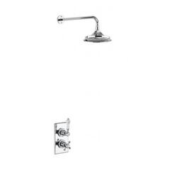 Severn Thermostatic Single Outlet Concealed Shower Valve with Fixed Shower Arm (6 inch Shower Head)