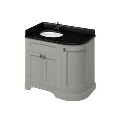 Freestanding 100 Curved Corner Vanity Unit