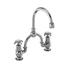 Anglesey Two Tap Hole Arch Mixer With Curved Spout (200mm centres)