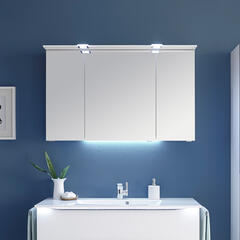Solitaire 6025 Illuminated Bathroom Cabinet with Mirror and Canopy