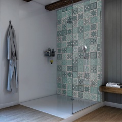 IDS Showerwall Acrylic Victorian Turquoise