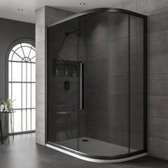 Jaquar Black Shower Enclosure Offset Quadrant