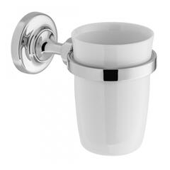 Axbridge Traditional Ceramic Tumbler & Holder Chrome or Nickel Finish