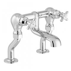 Axbridge Traditional Bath Filler Crosshead, Chrome or Nickel Finish