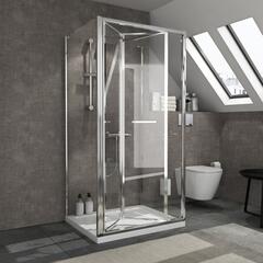 three sided 1750 reduced height shower cubicle