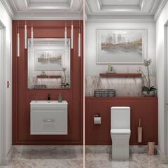 Product image for Chester Traditional 600 Cloakroom Suite Wall Hung Grey Vanity Unit & Close-coupled Toilet