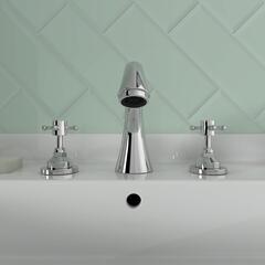 Chester Traditional 3 Hole Basin Mixer Tap Crosshead