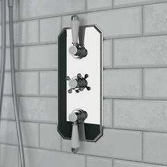 Carmel Traditional Chrome Thermostatic Shower Valve Triple