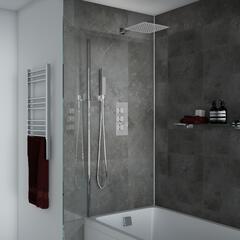 Ribble 3 Outlet Wall Shower Set Head Handset Bath Filler