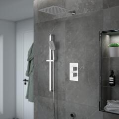 Ribble 2 Outlet Wall Shower Set Head Handset Slider