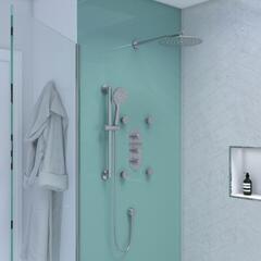 Tweed 3 Outlet Wall Shower Set Head Handset Bath Filler