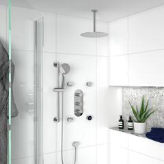 Tweed 3 Way Ceiling Shower Set Head Handset Bath Filler