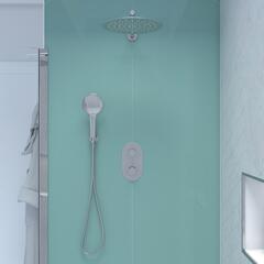 Tweed 2 Outlet Wall Shower Set Head Handset Bracket