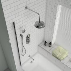 Carmel Traditional 3 Outlet Shower Set Head Handset Bath Spout