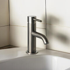 JTP Vos Brushed Black Mini Basin Mixer Tap