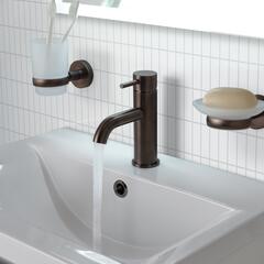 JTP Vos Brushed Black Basin Mixer Tap