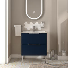 Alani 600 Navy Blue Sink Cabinet